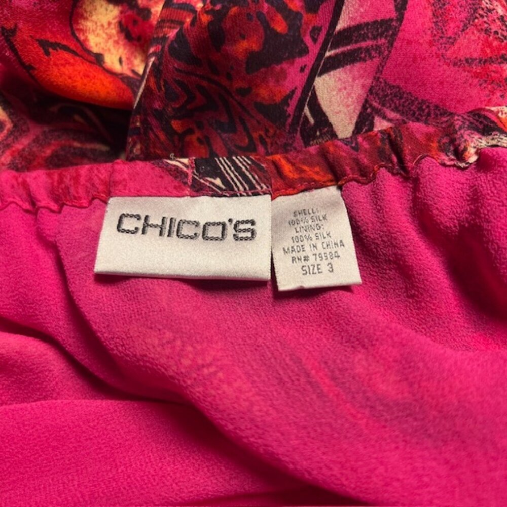 Chico's Pink, Black & White A-Line Skirt Size XL - Picture 8 of 8